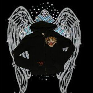 SIZE M Ed Hardy by Christian Audigier tiger hoodie